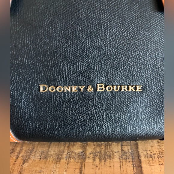 Dooney & Bourke Black and Brown Leather Satchel - Picture 2 of 10